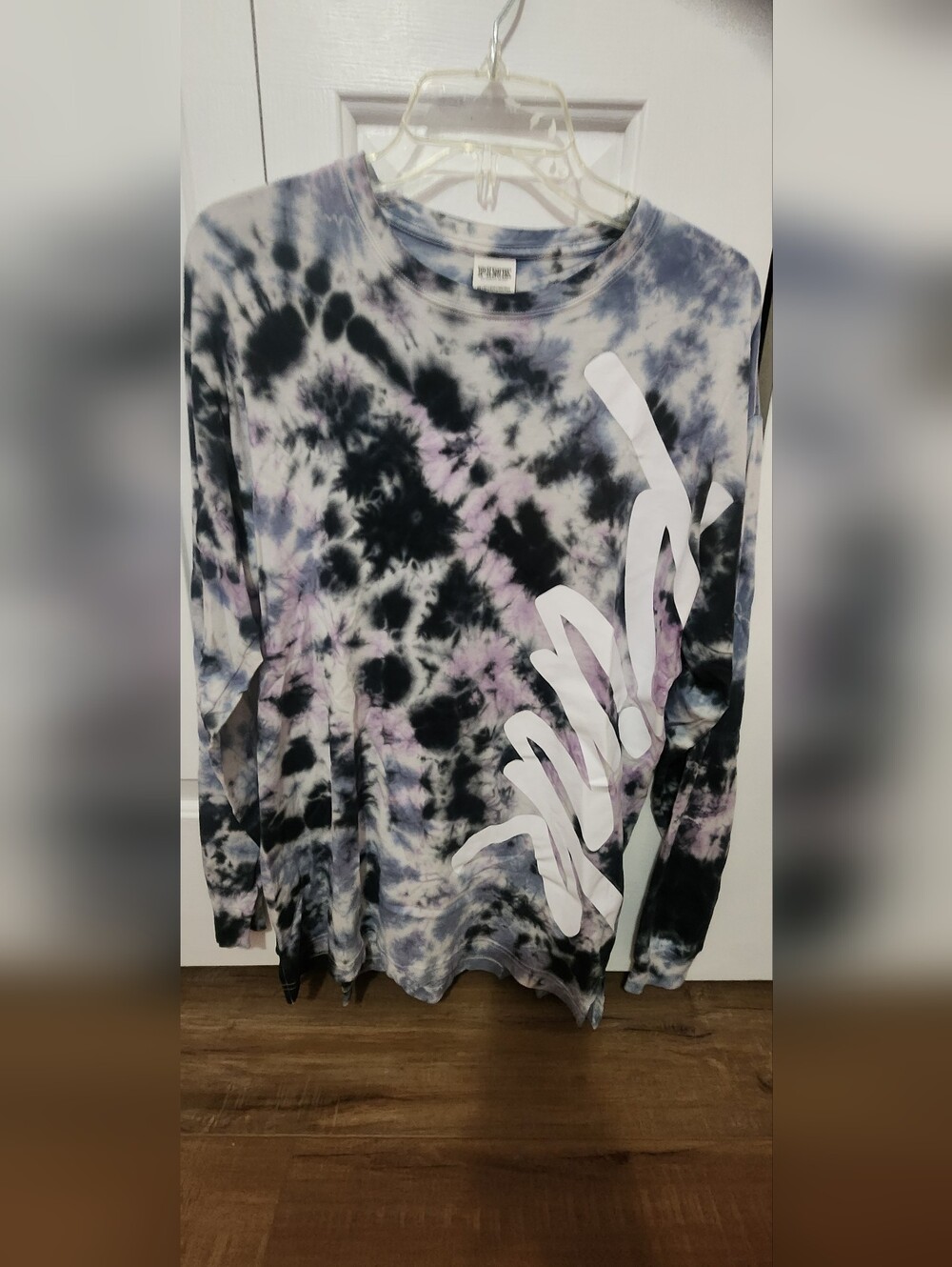 Pink Victoria Secret Campus Cotton Tie Dye Long Sleeve Top Size XS